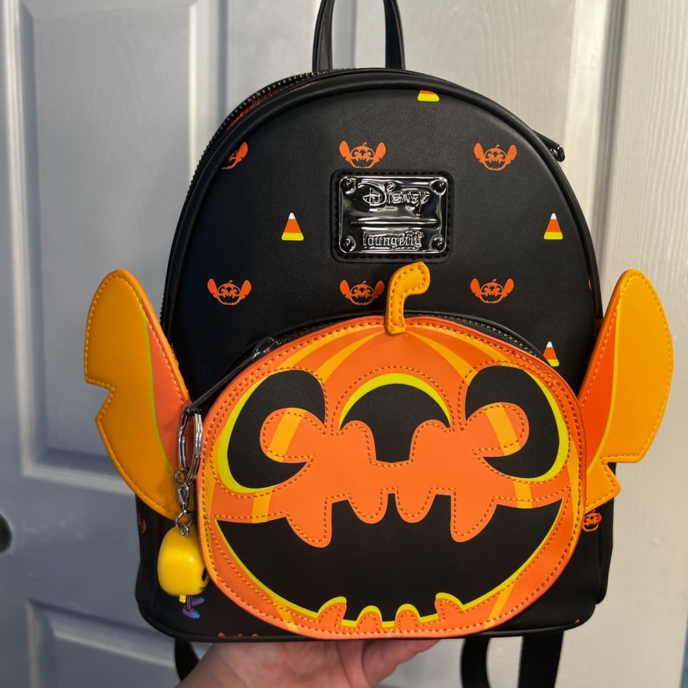 Loungefly Stitch Pumpkin Backpack